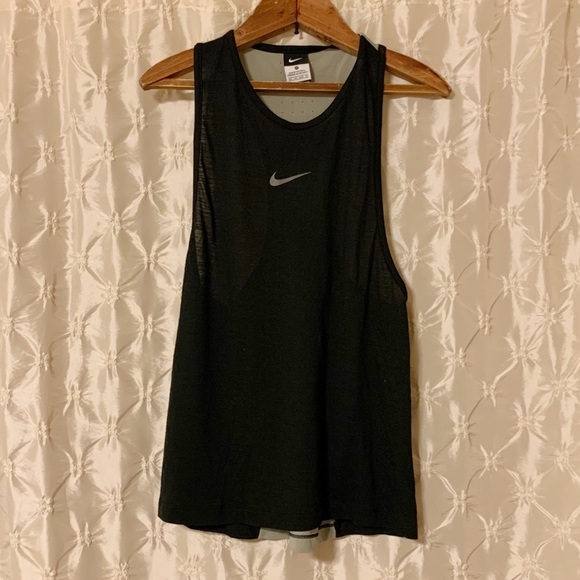 Nike Black & Grey Racerback Muscle Tank Top - Picture 1 of 12